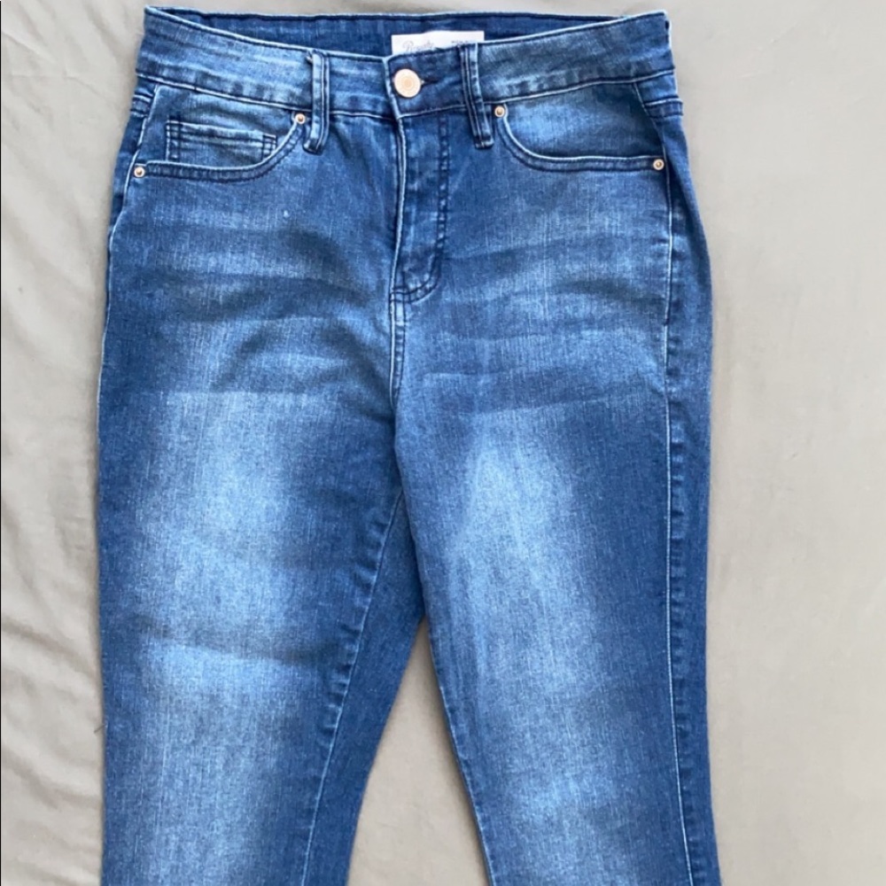 Blue denim jeans